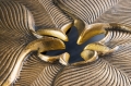 Stylowy stolik do salonu z metalu w kolorze złotym 55 cm, LAND GOLD