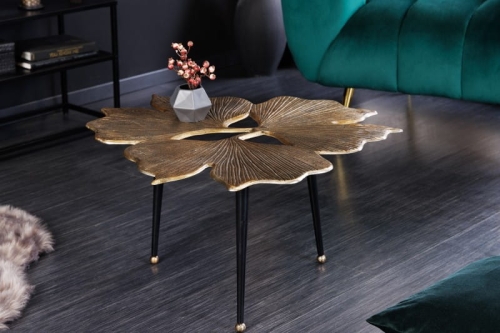 Stylowy stolik do salonu z metalu w kolorze złotym 75 cm, LAND GOLD