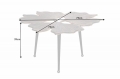 Stylowy stolik do salonu z metalu w kolorze złotym 75 cm, LAND GOLD