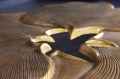 Stylowy stolik do salonu z metalu w kolorze złotym 95 cm, LAND GOLD