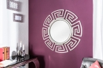 Eleganckie lustro ścienne z metalu w srebrnym kolorze 85 cm, SEDRIC