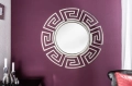 Eleganckie lustro ścienne z metalu w srebrnym kolorze 85 cm, SEDRIC