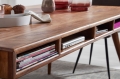 Egzotyczny stół z litego drewna sheesham 200 cm z półkami pod blatem, WOOD
