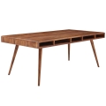 Egzotyczny stół z litego drewna sheesham 200 cm z półkami pod blatem, WOOD