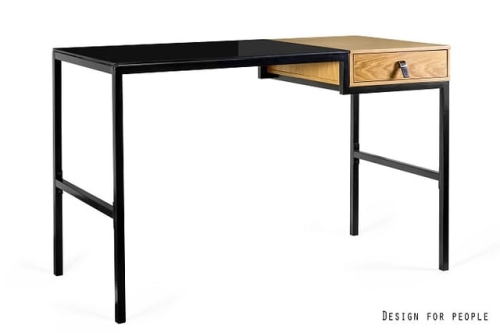 Biurko 120 cm hartowane szkło na metalowych nogach, ZIZI
