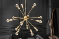 Złota lampa wisząca 87 cm Loft 14 źródeł światła