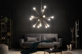 Złota lampa wisząca 87 cm Loft 14 źródeł światła