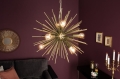 Złota lampa wisząca 50 cm Loft 8 źródeł światła