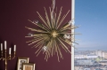 Złota lampa wisząca 50 cm Loft 8 źródeł światła