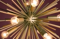 Złota lampa wisząca 50 cm Loft 8 źródeł światła