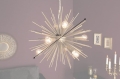 Złota lampa wisząca 50 cm Loft 8 źródeł światła