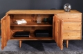 Komoda 145 cm z litego drewna akacjowego w kolorze miodowym, LUXE