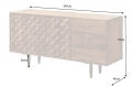 Komoda 145 cm z litego drewna akacjowego w kolorze miodowym, LUXE
