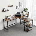 Biurko komputerowe narożne na metalowych nogach rustykalne, loft 138 cm RADS LOFT 2