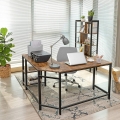 Biurko komputerowe narożne na metalowych nogach rustykalne, loft 138 cm RADS LOFT 2