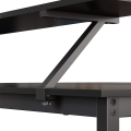 Biurko komputerowe narożne czarne na metalowych nogach, loft 138 cm RADS LOFT III