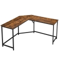Biurko komputerowe narożne na metalowych nogach rustykalne, loft 149 cm RADS LOFT