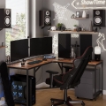 Biurko komputerowe narożne na metalowych nogach rustykalne, loft 149 cm RADS LOFT