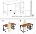 Biurko komputerowe na metalowych nogach rustykalne, industrialne 140 cm RADS LOFT V