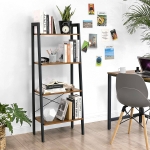  Stojący regał na książki, metalowy stelaż, industrialny design 137,5 cm RADS VI