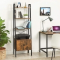 Regał z szafką w stylu industrialnym, metalowy stelaż 173 cm RADS LOFT