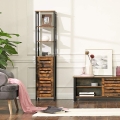 Wąski regał w stylu industrialnym, słupek na metalowym stelażu 167 cm RADS LOFT