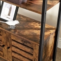 Regał na książki, z dużą szafką, w stylu industrialnym 121,5 cm RADS LOFT
