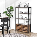 Regał na książki, z dużą szafką, w stylu industrialnym 121,5 cm RADS LOFT