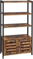 Regał na książki, z dużą szafką, w stylu industrialnym 121,5 cm RADS LOFT