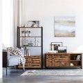 Regał na książki, z dużą szafką, w stylu industrialnym 121,5 cm RADS LOFT