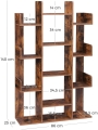 Duży regał na książki i dekoracje, w stylu industrialnym 140 cm RADS LOFT