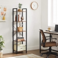 Wąski regał w stylu industrialnym, słupek na metalowym stelażu 154 cm RADS LOFT