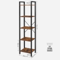 Wąski regał w stylu industrialnym, słupek na metalowym stelażu 154 cm RADS LOFT