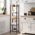 Wąski regał w stylu industrialnym, słupek na metalowym stelażu 154 cm RADS LOFT