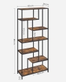 Geometryczny, stojący regał na metalowym stelażu, w stylu industrialnym 180 cm RADS LOFT