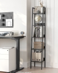 Drabinkowy regał w stylu industrialnym, na metalowym stelażu czarny 170 cm RADS LOFT