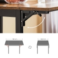 Rozkładany stół do jadalni, blat w kolorze drewna, metalowy stelaż, w stylu loft 120/75 cm RADS