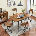 Rozkładany stół do jadalni, blat w kolorze drewna, metalowy stelaż, w stylu loft 120/75 cm RADS