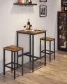 Zestaw do jadalni - wysoki stół 60/60 cm i dwa krzesła barowe, w stylu industrialnym RADS