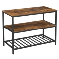 Stół pomocniczy z półkami, metalowy stelaż, w stylu industrialnym 120/60 cm RADS LOFT