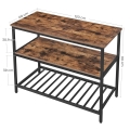 Stół pomocniczy z półkami, metalowy stelaż, w stylu industrialnym 120/60 cm RADS LOFT