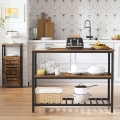 Stół pomocniczy z półkami, metalowy stelaż, w stylu industrialnym 120/60 cm RADS LOFT