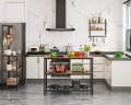 Stół pomocniczy z półkami, metalowy stelaż, w stylu industrialnym 120/60 cm RADS LOFT