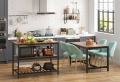 Stół pomocniczy z półkami, metalowy stelaż, w stylu industrialnym 120/60 cm RADS LOFT