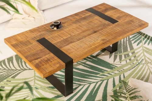 Stolik kawowy/ława BOA drewno mango 120 cm LOFT metal