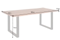 Stół z litego drewna akacjowego, metalowy stelaż, industrialny 180/90 cm BOA III