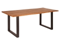 Stół z litego drewna akacjowego, metalowy stelaż, industrialny 180/90 cm BOA III