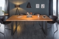 Stół z litego drewna akacjowego, metalowy stelaż, industrialny 180/90 cm BOA III