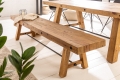 Ławka z litego drewna sosnowego, w stylu industrialnym 165 cm FINOA