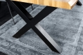 Stół do jadalni, blat w optyce dębu, metalowe nogi loft 180/87 cm FIORD